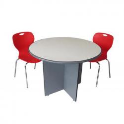 Bàn họp ghi chì Hòa Phát tông màu ghi xám, chất liệu gỗ công nghiệp