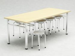 Bàn ăn công nghiệp mặt gỗ