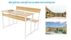 Bàn ghế học sinh gỗ cao su dành cho trường học