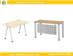 Bàn làm việc khung sắt sơn tĩnh điện gỗ công nghiệp cao cấp