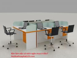 Bàn làm làm việc có vách ngăn mua ở đâu?