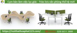 Cụm bàn làm việc lục giác- trào lưu văn phòng thế hệ mới