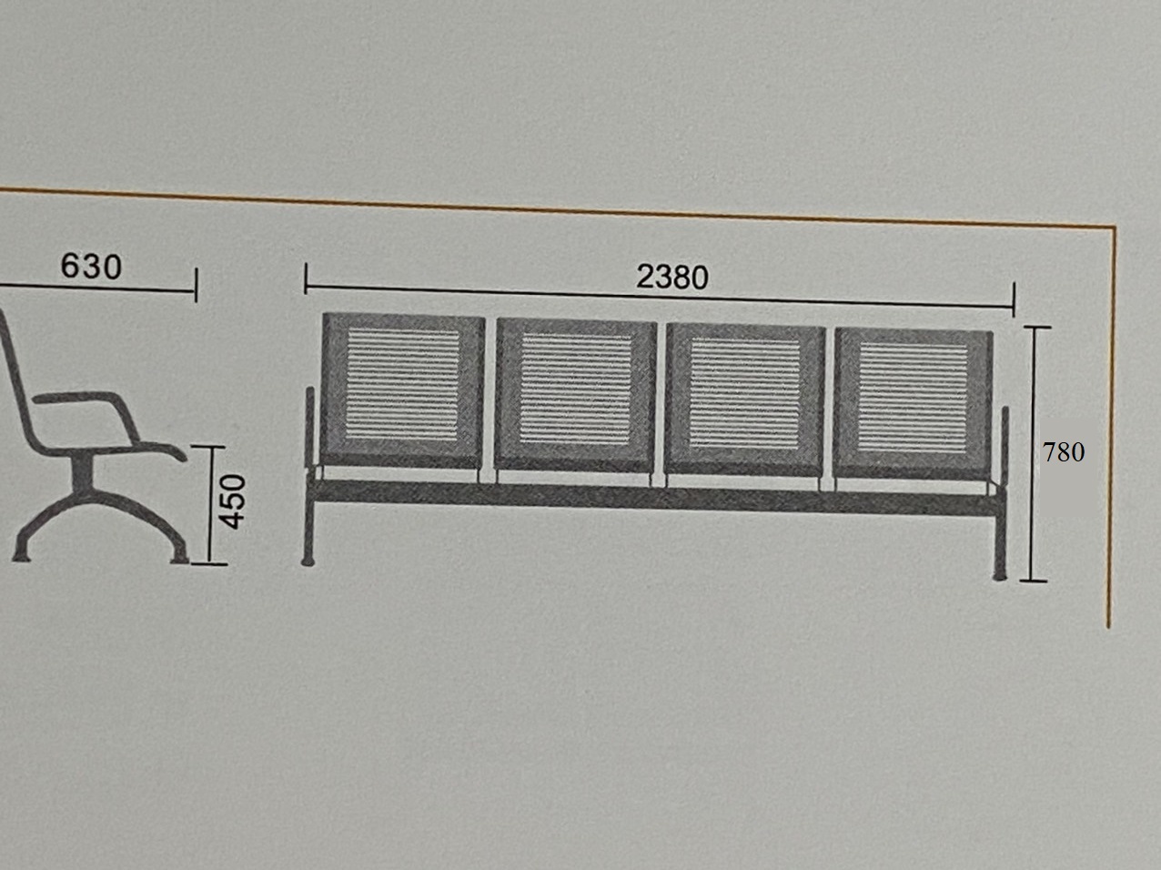 Ghế băng chờ INOX nhập khẩu PPS04-I
