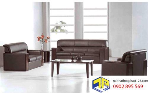 Sofa văn phòng da nâu SVP18