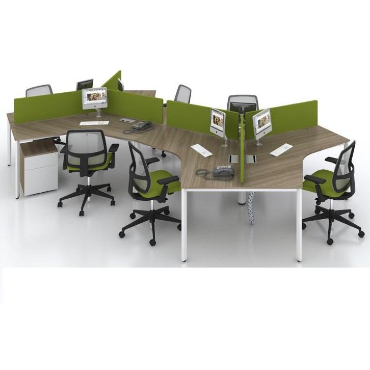 Cụm bàn làm việc 6 chỗ CBLG-06