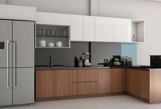 Tủ bếp gia đình gỗ TB12