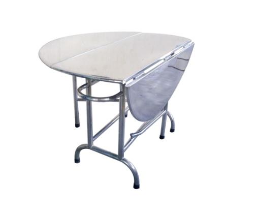 Bàn ăn tròn 3 gấp inox B7