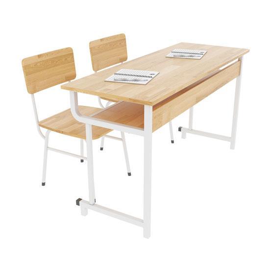 Bàn ghế học sinh gỗ cao su BHS-19-05CS