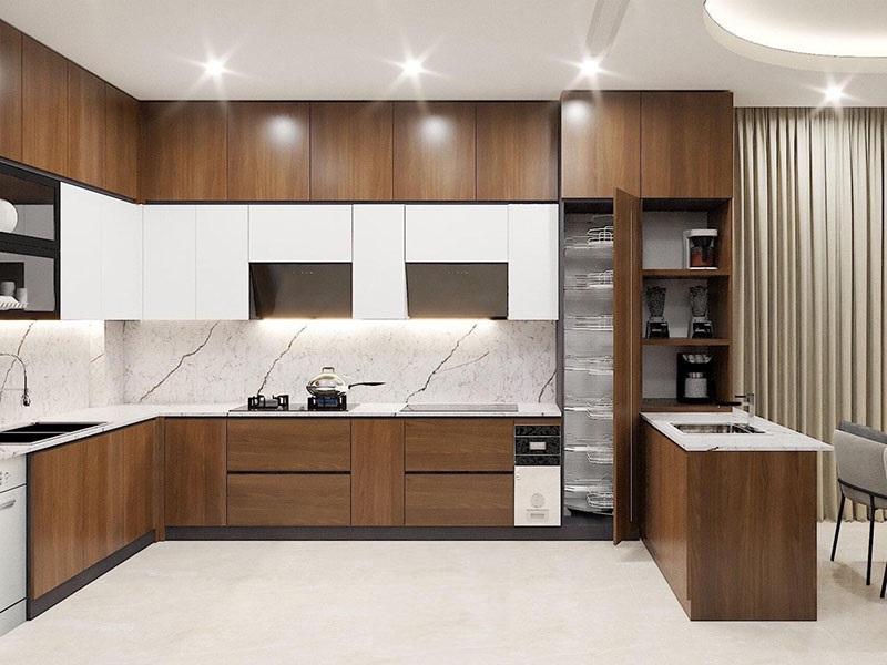 Tủ bếp gỗ TBG17