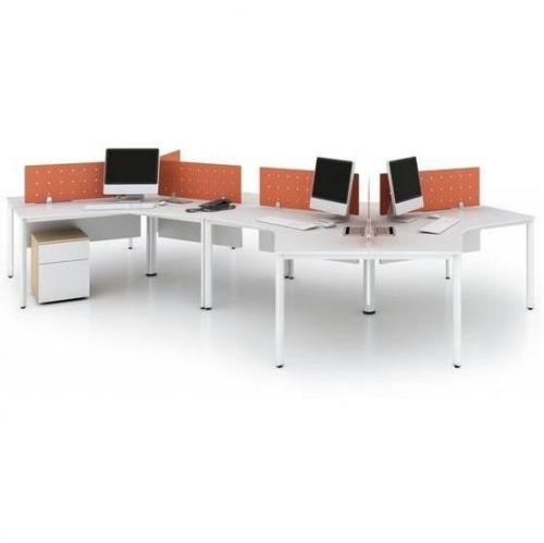 Cụm bàn làm việc lục giác CBLG-08