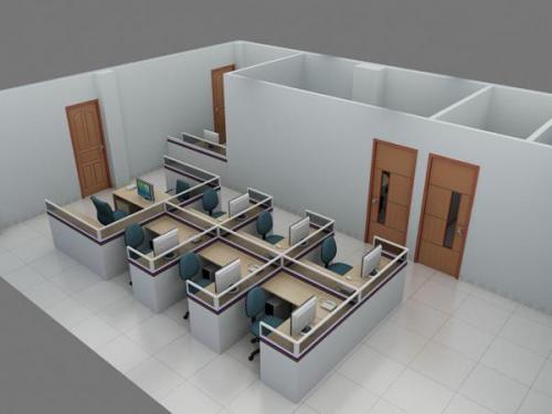 Vách ngăn cụm bàn nỉ kính VNC7