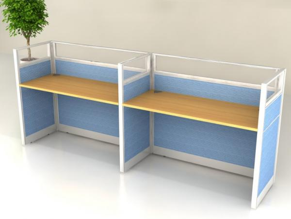 Vách ngăn bàn khung nhôm bọc nỉ VNNN-06