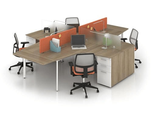 4 lý do khiến các mẫu cụm bàn làm việc 4 người được ưa chuộng