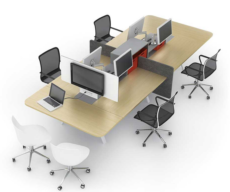 cụm bàn làm việc 4 chỗ