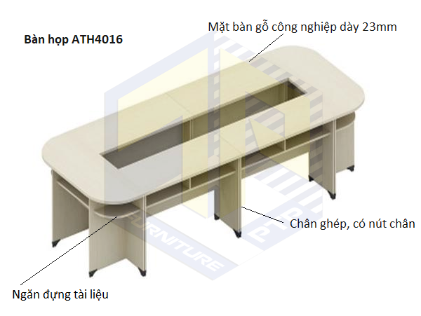 Bàn họp gỗ ATH4016