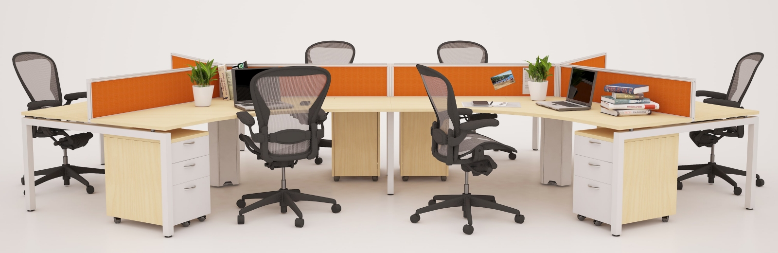 Gợi ý sắp xếp cụm bàn làm việc 6 người khoa học và đẹp mắt