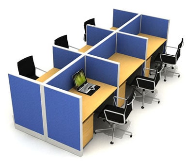 Mua mẫu cụm bàn làm việc 6 người có vách ngăn nỉ đẹp tại TPHCM