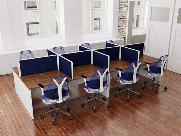 Sản xuất cụm bàn làm việc 8 người theo yêu cầu tại TPHCM