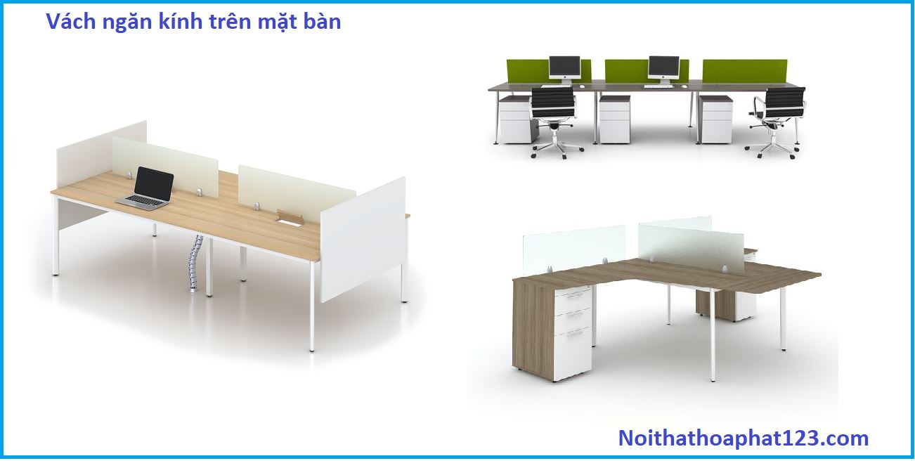 vách ngăn kính bàn làm việc