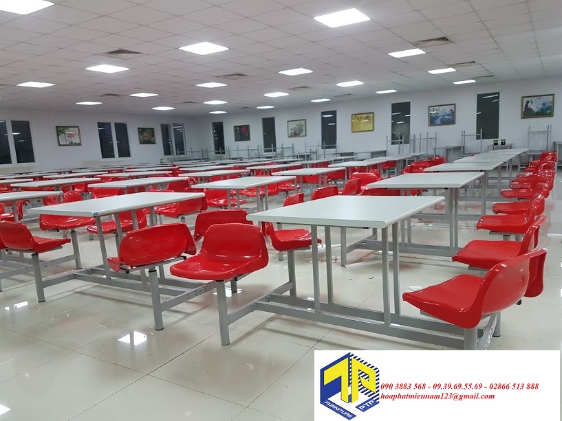lắp đặt bàn ăn công nghiệp