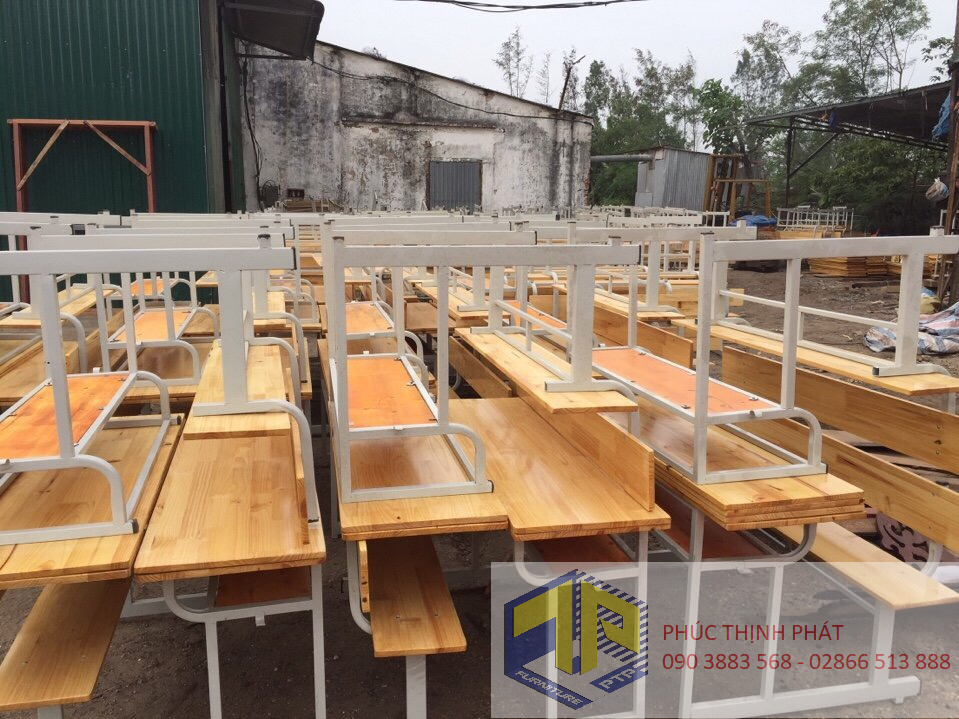 bàn ghế học sinh gỗ cao su