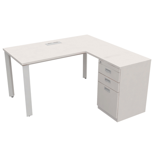 bàn làm việc chân sắt chữ L