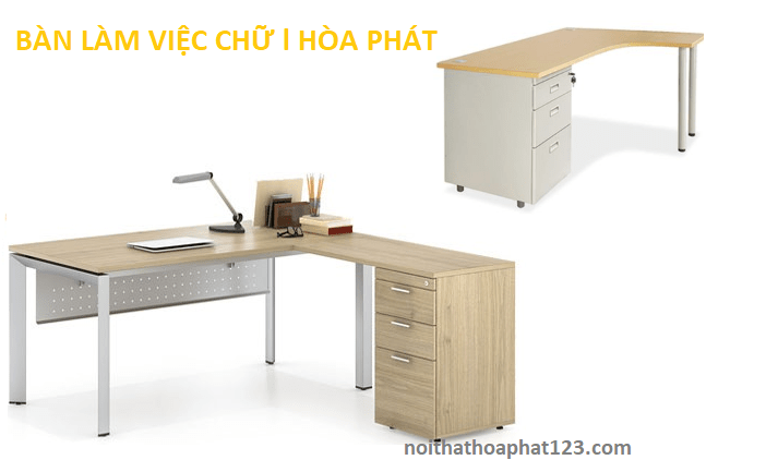 bàn làm việc chữ L Hòa Phát