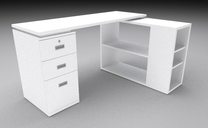 bàn làm việc chữ L thông minh