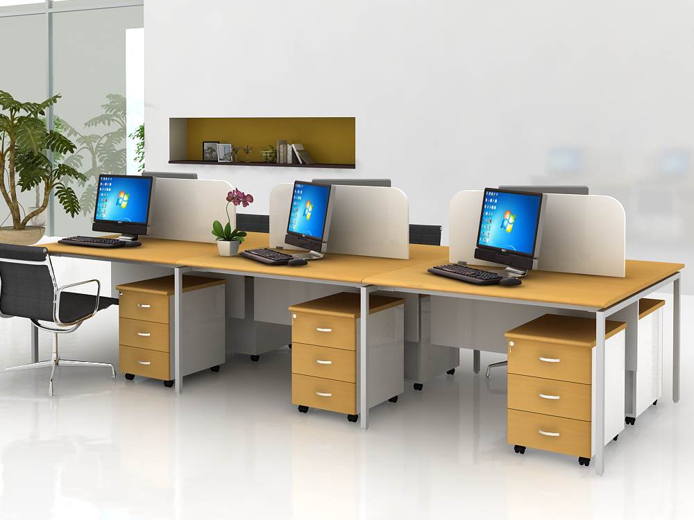 bàn làm việc có cây xnah