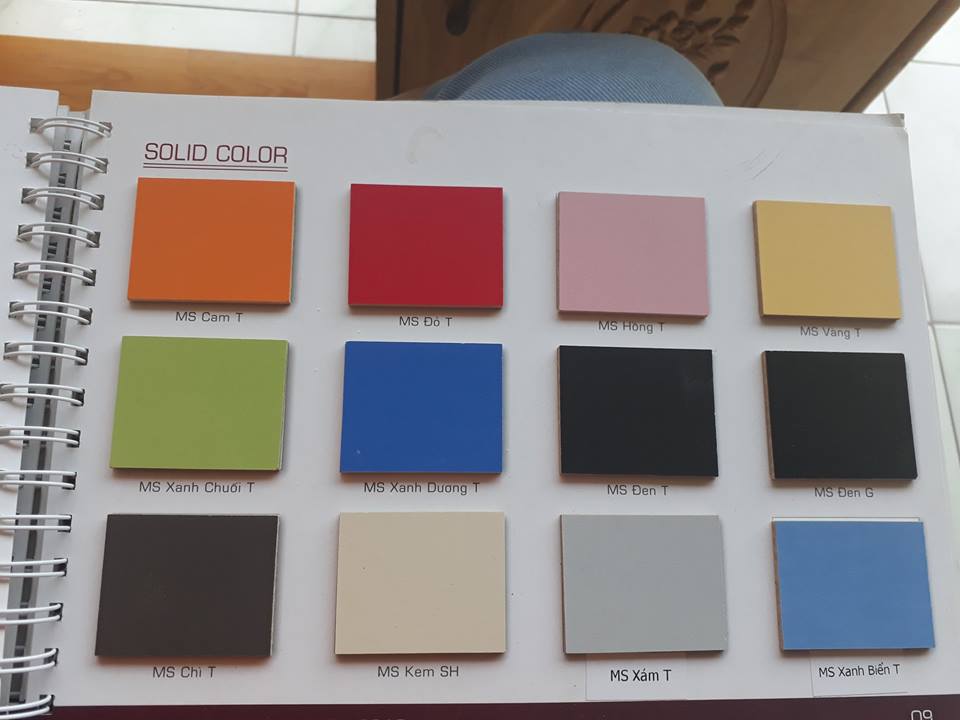 bảng màu gỗ melamine 12