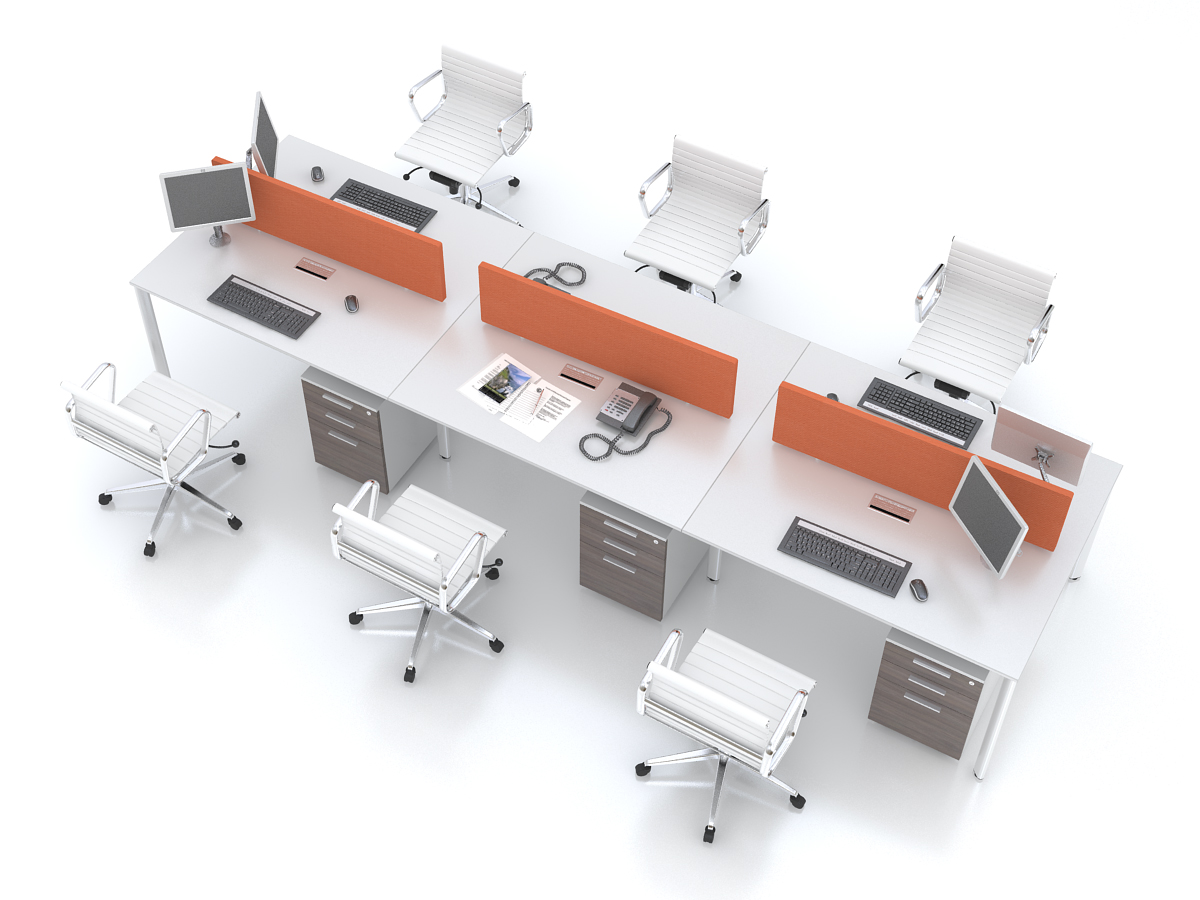 cụm bàn làm việc văn phòng 6 chỗ