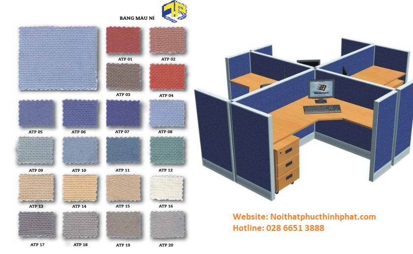 Bảng màu vách ngăn nỉ