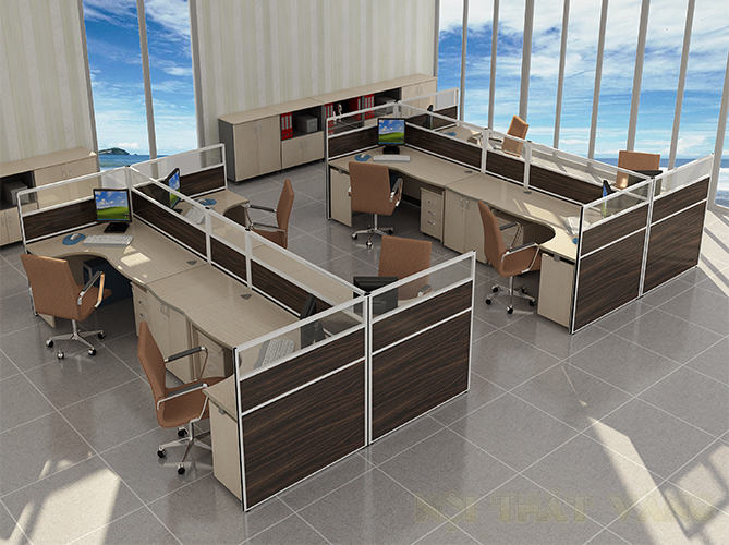 Kích thước vách ngăn văn phòng Hòa Phát