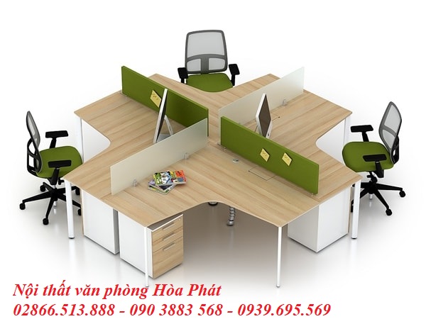 cụm bàn làm việc 4 chỗ