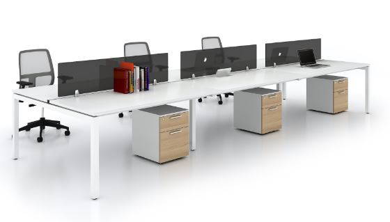 Cụm bàn làm việc chân sắt hiện đại