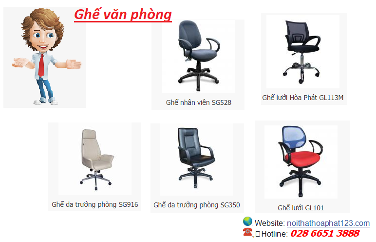 dai-ly-noi-that-hoa-phat-quan-5-tphcm-ghế văn phòng