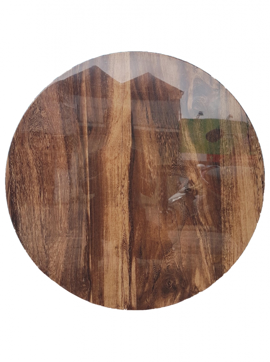 mặt bàn tròn vân gỗ