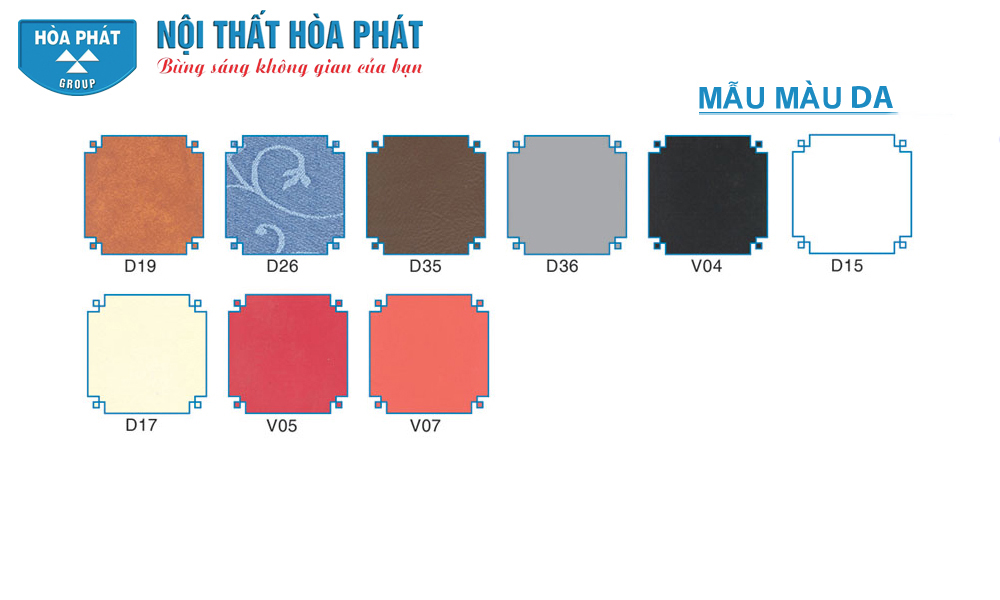 bảng màu da hòa phát