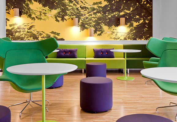 nội thất văn phòng màu sắc