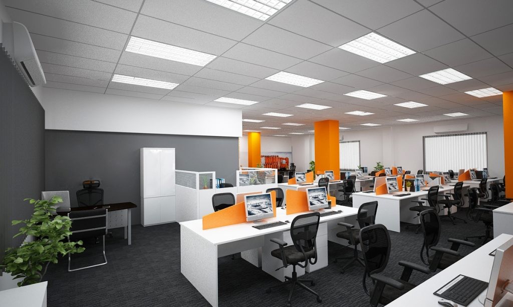 nội thất văn phòng màu sắc