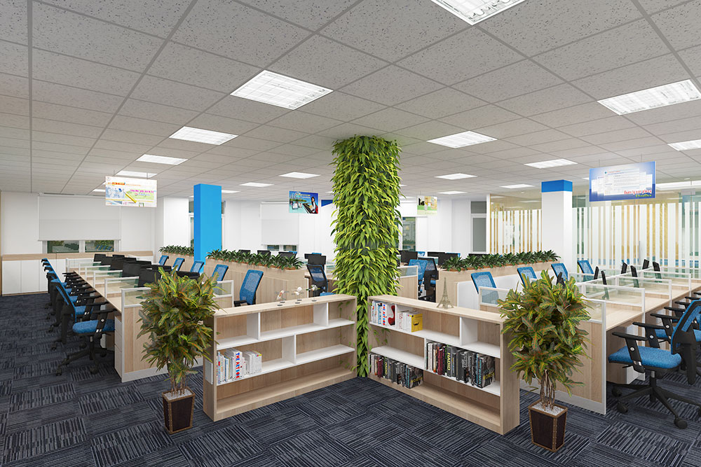 thiết kế văn phòng xanh