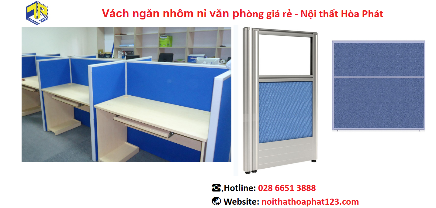 vách ngăn nhôm nỉ văn phòng giá rẻ