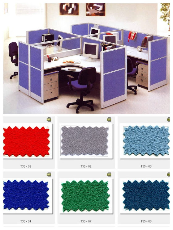 vách ngăn văn phòng khung nhôm nỉ