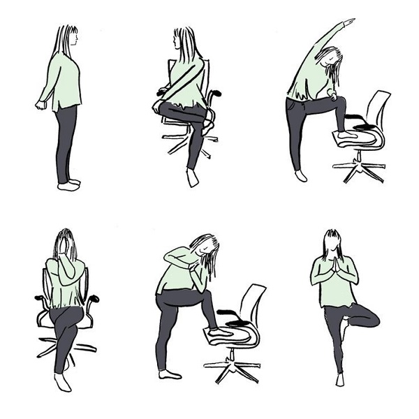 yoga bàn làm việc